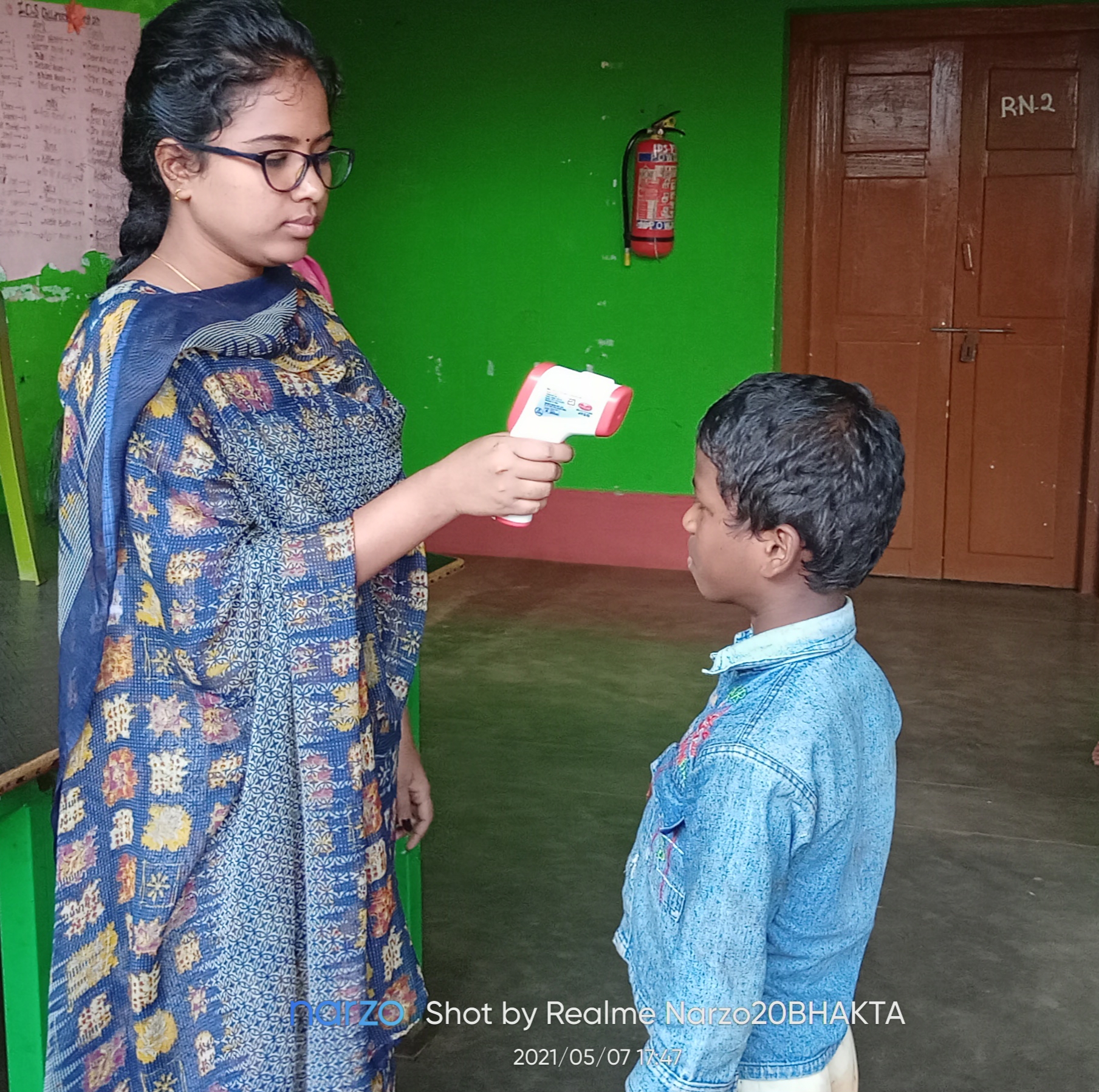 Child Temperature is being measured